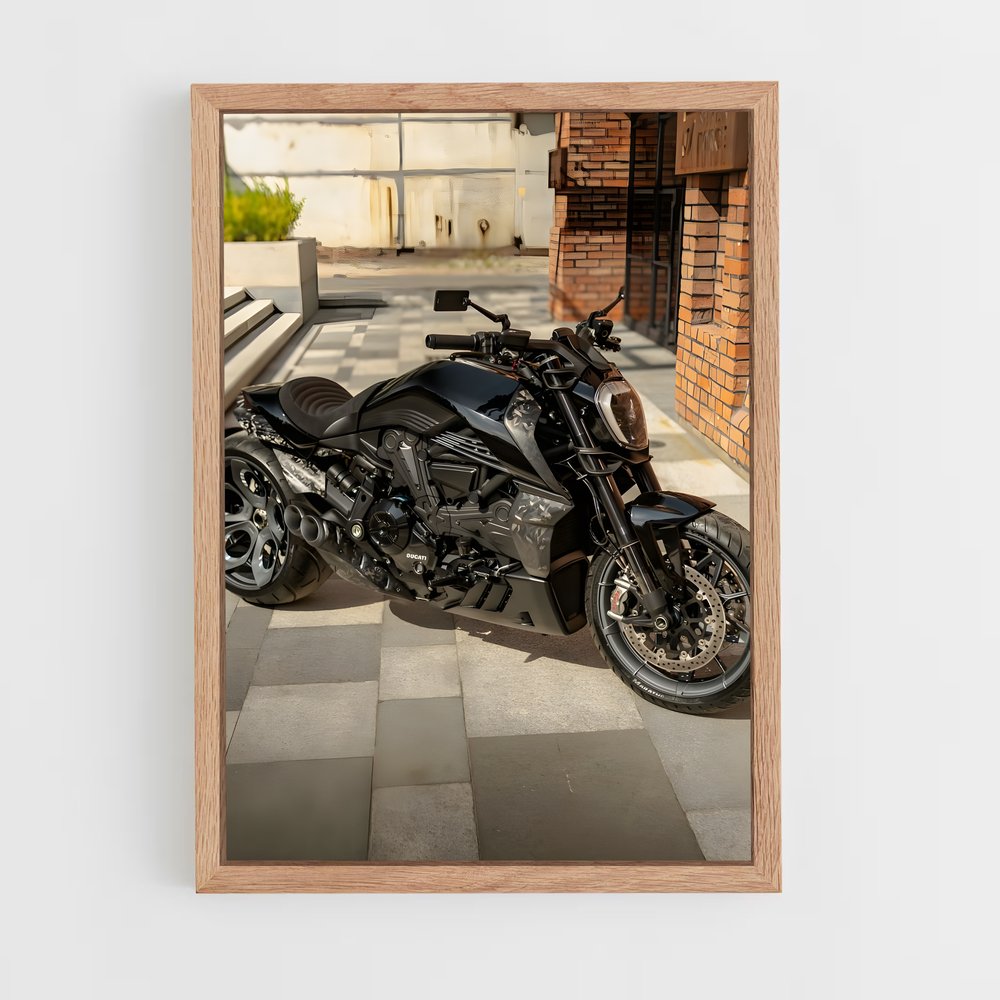 Poster Noir de Puissance – affiche Ducati (vue 4)